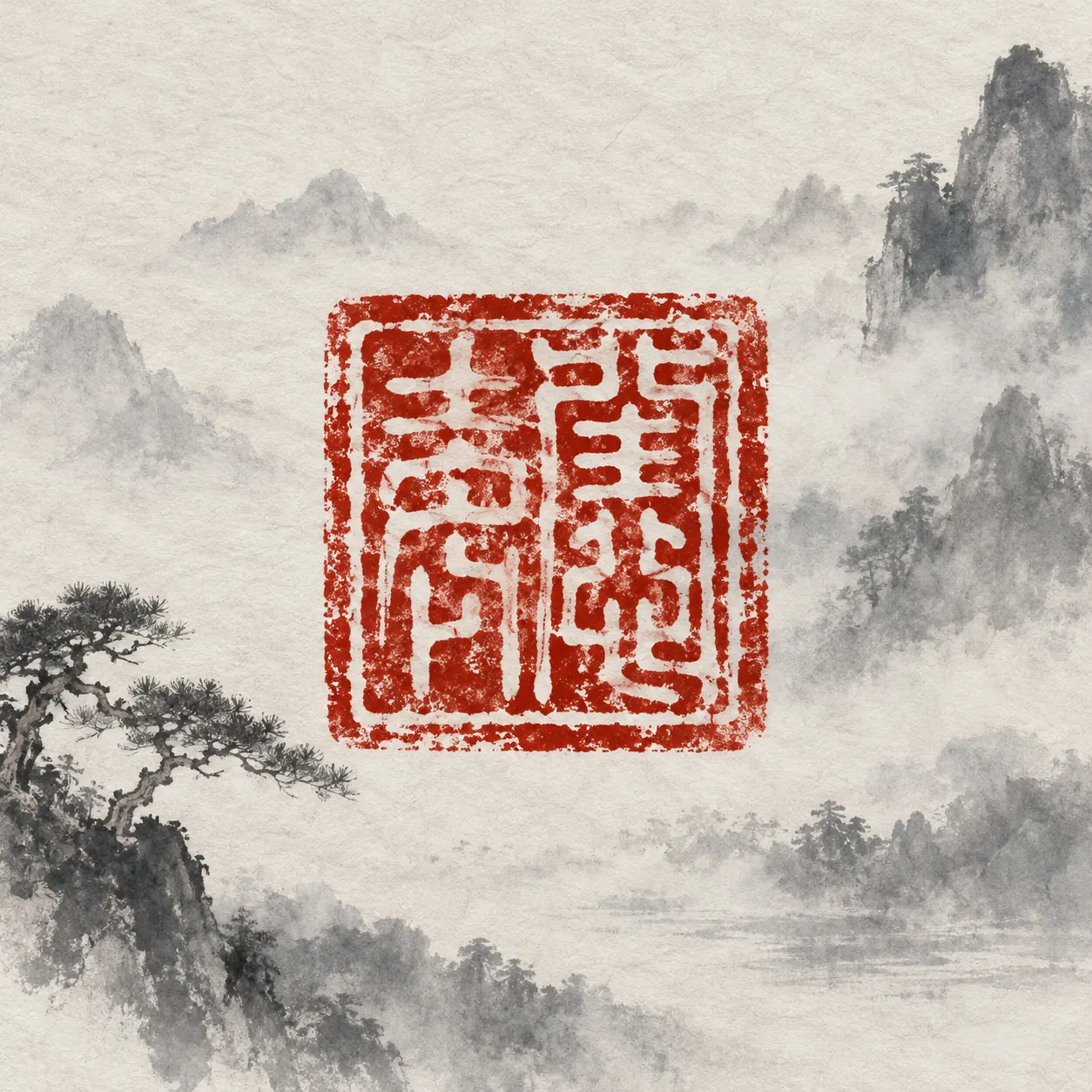 Red carved seal of togashi's library